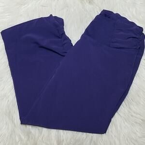 Ryka Blast Purple Semi-Fitted Workout Pants Side Ruching Women’s Size Small